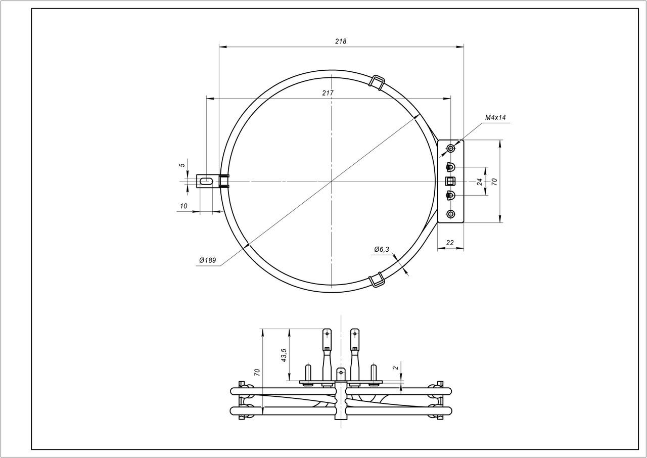 ТЭН конвекции 2000W 524011800 для духовки Ardo d 190 мм 240V (00000036817) - фото 2 ТЭН конвекции 2000W 524011800 для духовки Ardo d 190 мм 240V (00000036817) - фото 2