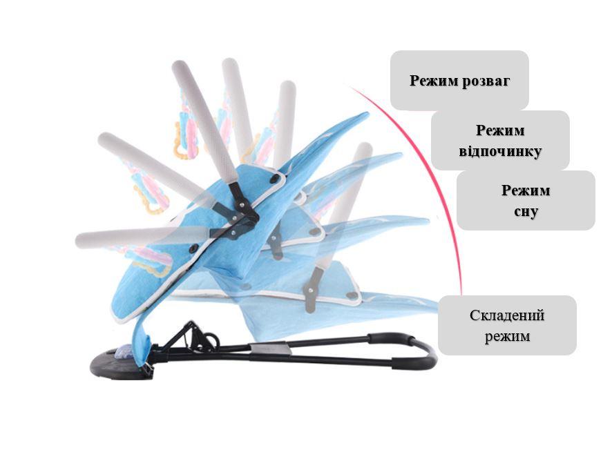 Крісло гойдалки для новонароджених Jin Jiushun з іграшками музикою і накидкою Рожевий (М7800217) - фото 9 Крісло гойдалки для новонароджених Jin Jiushun з іграшками музикою і накидкою Рожевий (М7800217) - фото 9