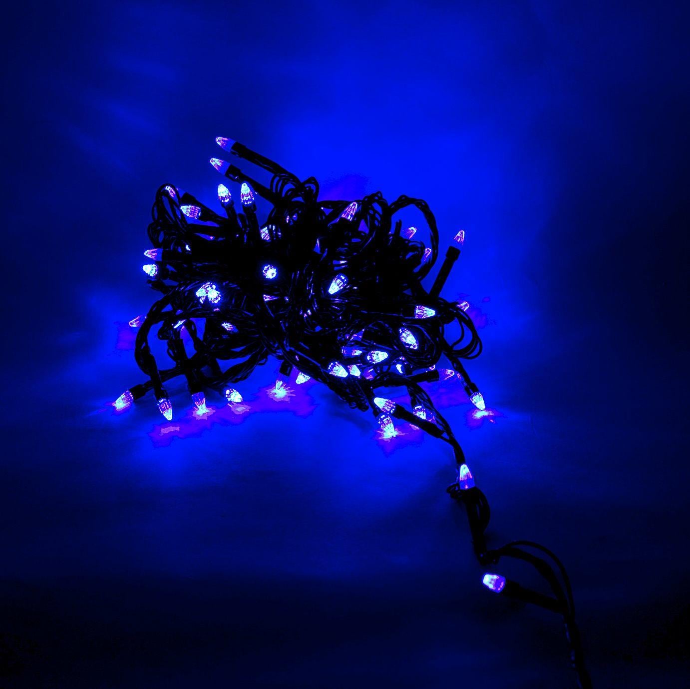 Новогодняя гирлянда 100 LED Синий\Золотой\Белый 5 шт. (4739)