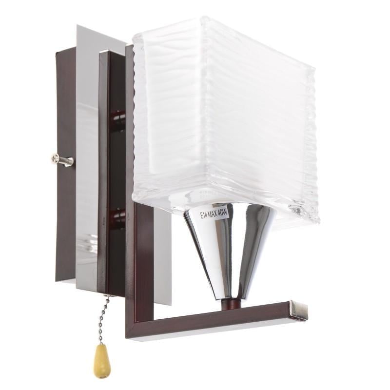 Бра настенная накладная с выключателем классическая Brille BR-595W/1 E14 CH+W L66-065