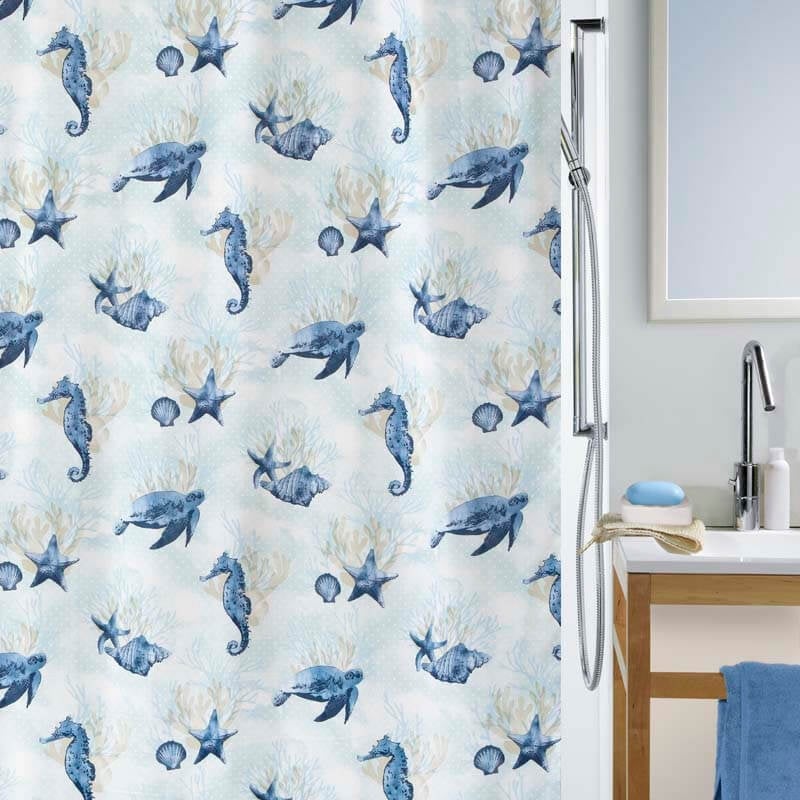 Шторка для ванной текстильная Spirella Deep Sea 10.18467