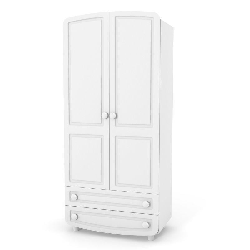 Шкаф распашной Верес №1 филёнка из ДСП и МДФ Белый 38.3.2.06