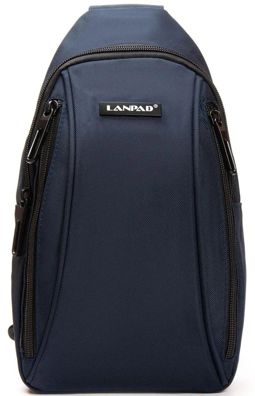 Сумка слінг чоловіча Lanpad тканинна Синій (LAN35005 blue)