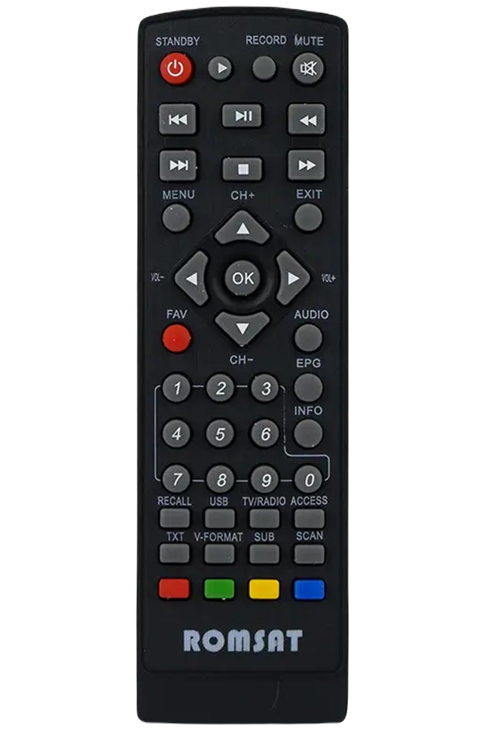 Пульт для DVB-T2 тюнера Romsat T2020 (2248)