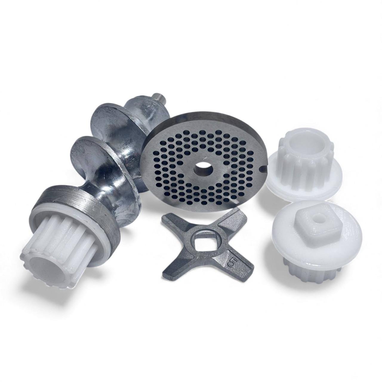 Запчасти нож двусторонний /решетка/шнек/2 муфты для мясорубки Zelmer №5