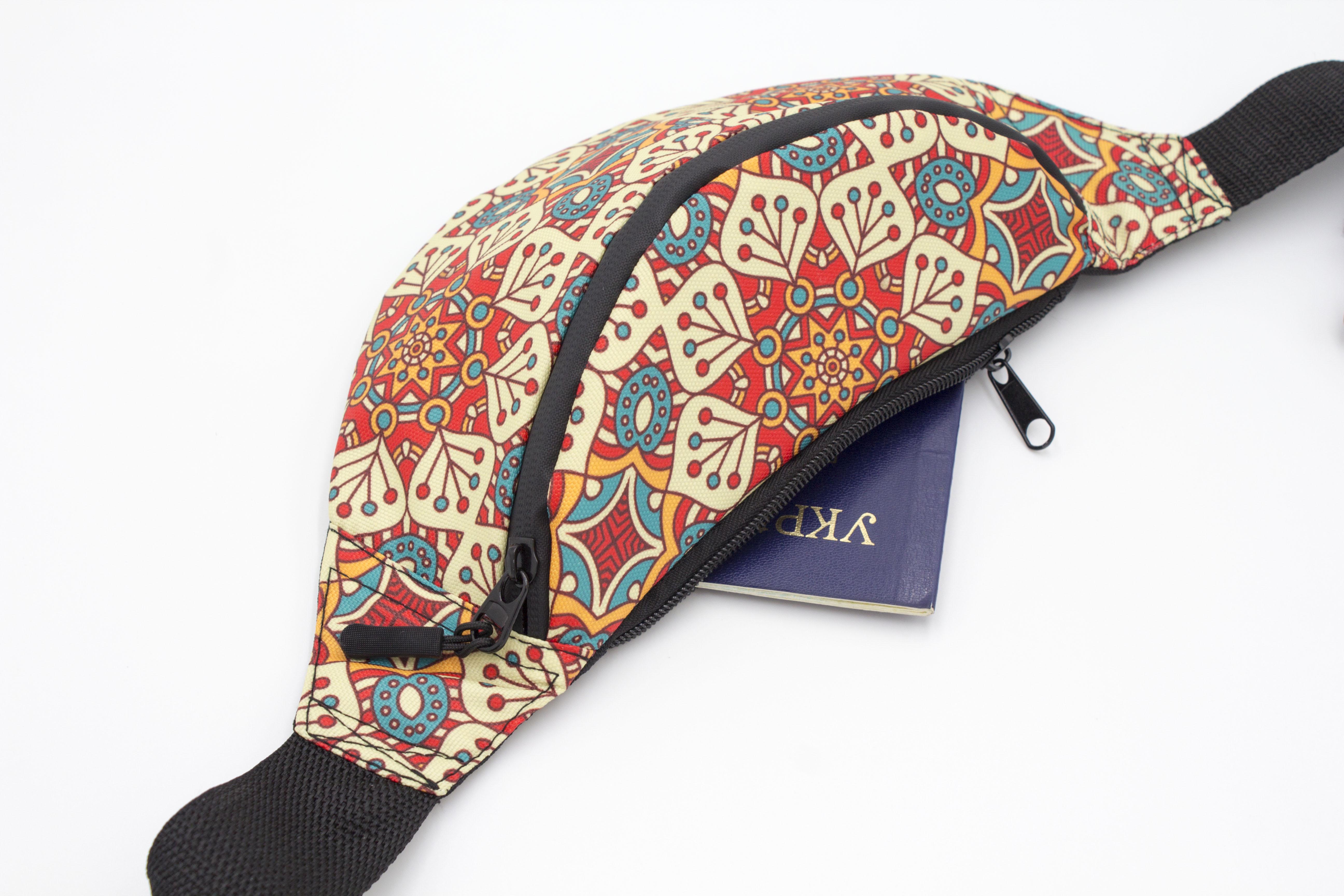 Сумка бананка Бохо Червоний (BK-005) - фото 3 Сумка бананка Бохо Червоний (BK-005) - фото 3