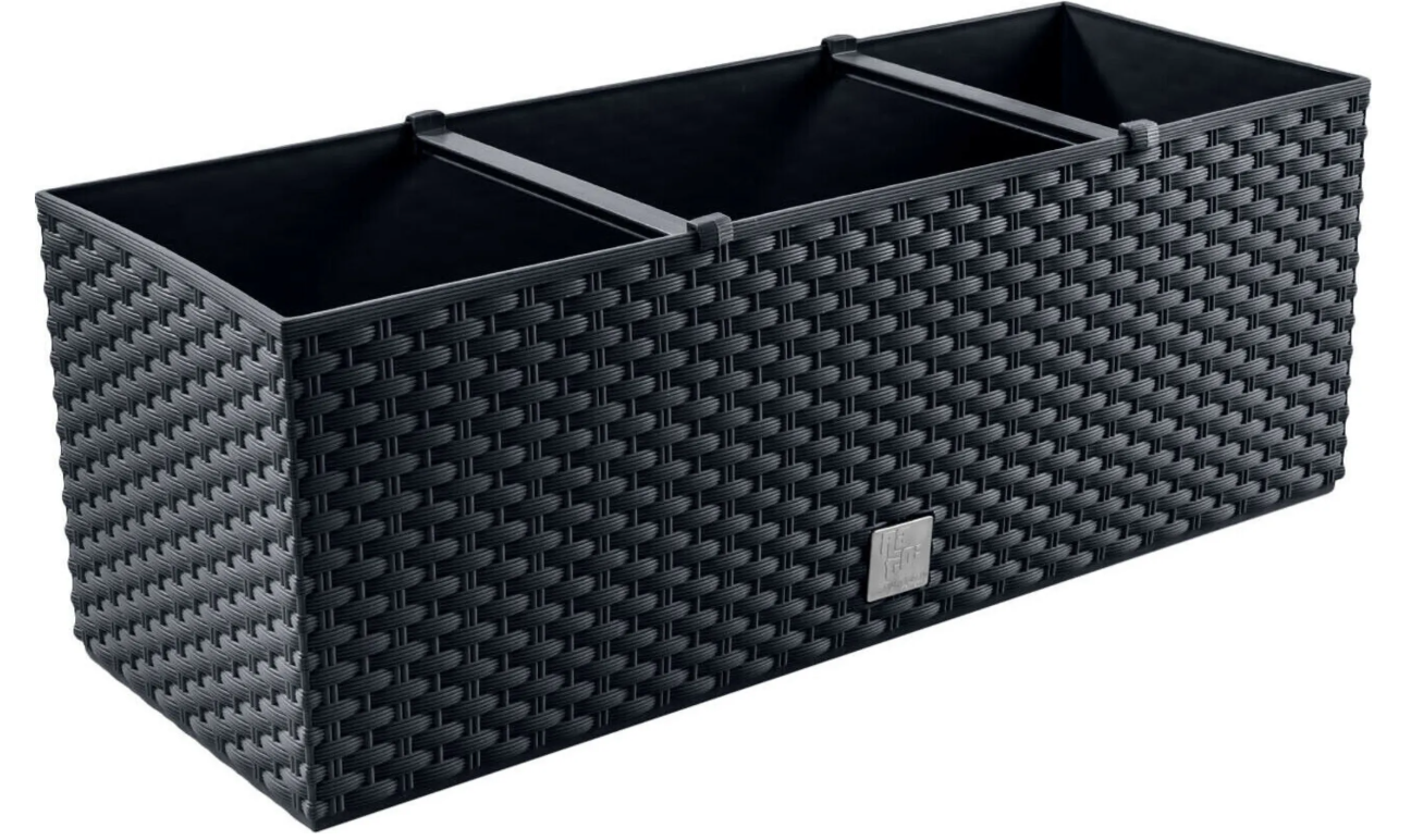 Кашпо горщик для квітів з автополивом Prosperplast Rato Case Антрацит (DRTC500-S433)