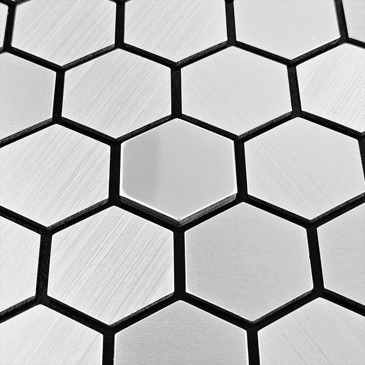 Плитка алюмінієва самоклеюча 300х300х3 мм Срібний мозаїка із дзеркальними вставками (SW-00001928) - фото 5 Плитка алюмінієва самоклеюча 300х300х3 мм Срібний мозаїка із дзеркальними вставками (SW-00001928) - фото 5