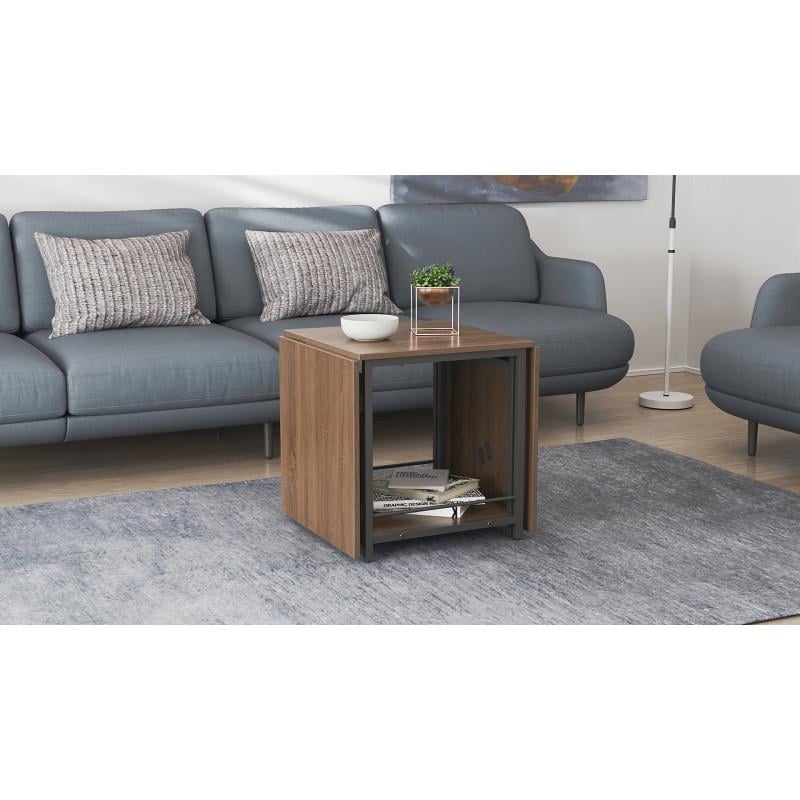 Стіл журнальний трансформер Ferrum-decor Kub Kombo Чорний метал ДСП Дуб Сонома Трюфель (FRD-105154) - фото 7