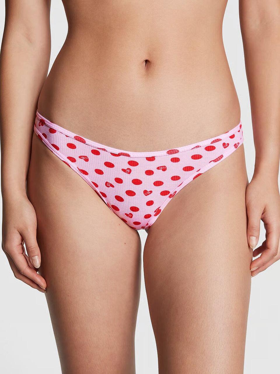 Трусики хлопковые стринги Victoria's Secret PINK S Розовый (2522115853)