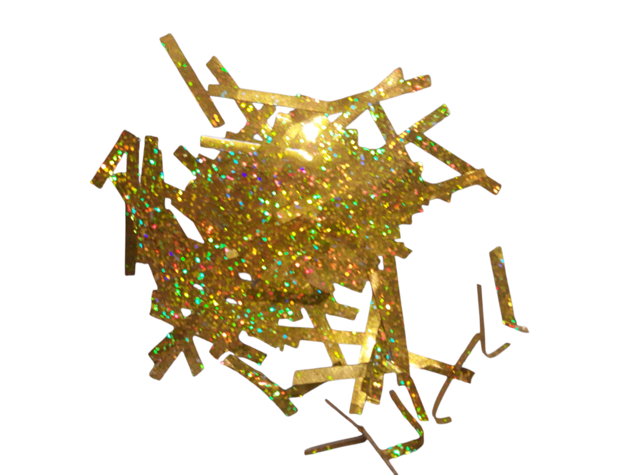 Конфетти из фольги с голограммой 10 г Золотистый (В357)