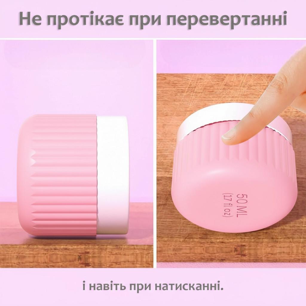 Набор дорожных баночек для путешествий силиконовые 6 шт. 30 и 90 мл в косметичке Фиолетовый (113_5_0_2С) - фото 6