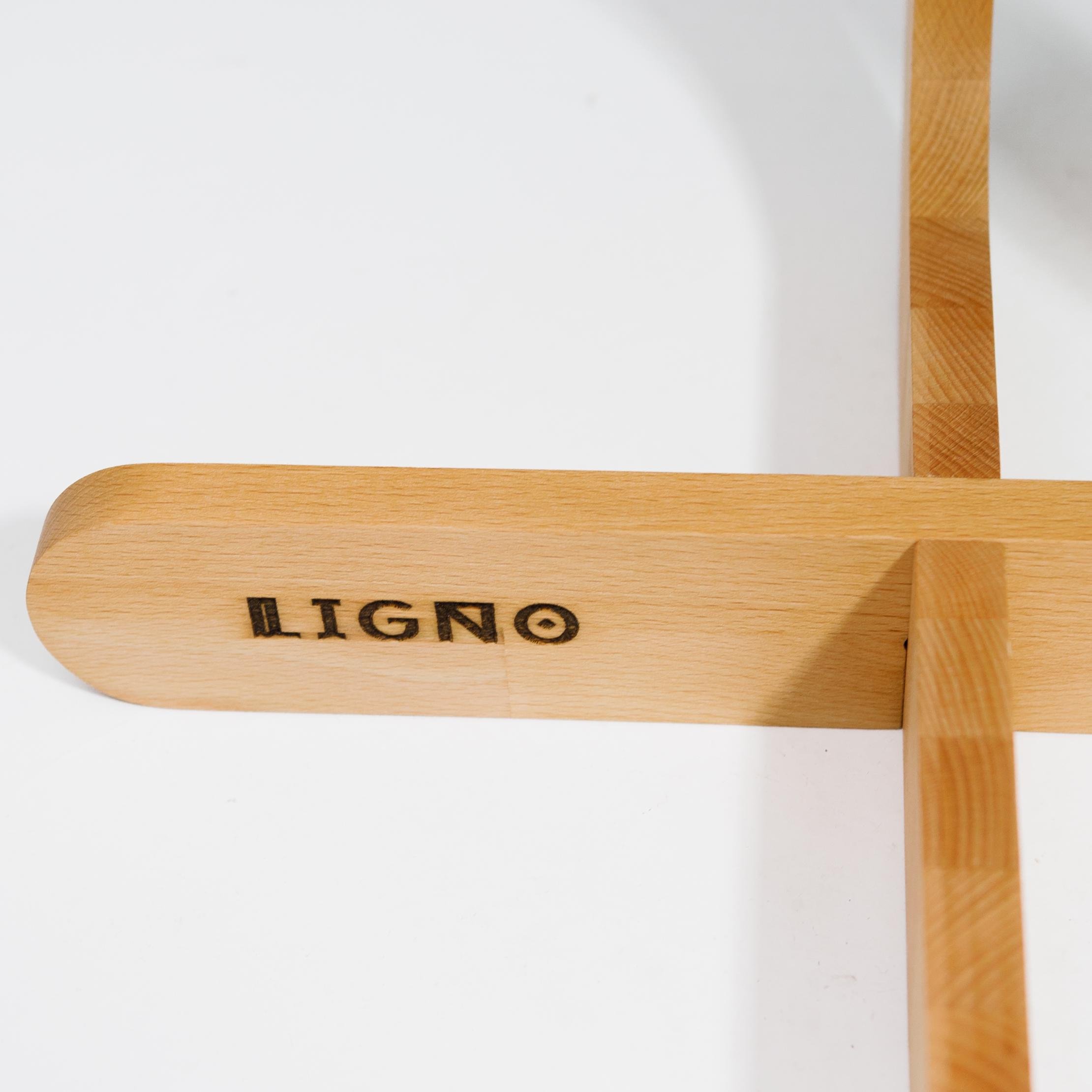 Журнальний столик дерев'яний С-подібний LIGNO круглий (ligno-05-01) - фото 5