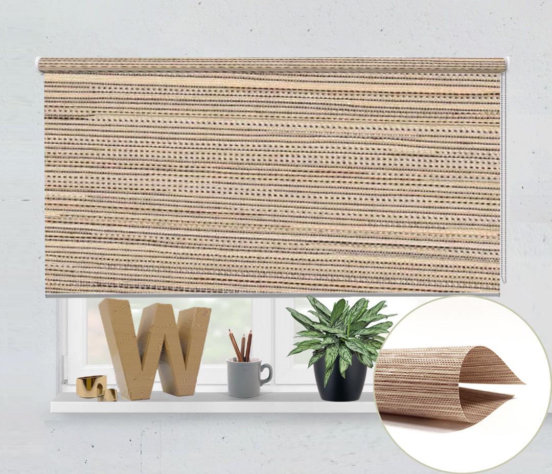 Ролета тканевая Besta Wenster Маракеш 17 135х225 см открытого типа Серо-бежевый (БМР1919020016)