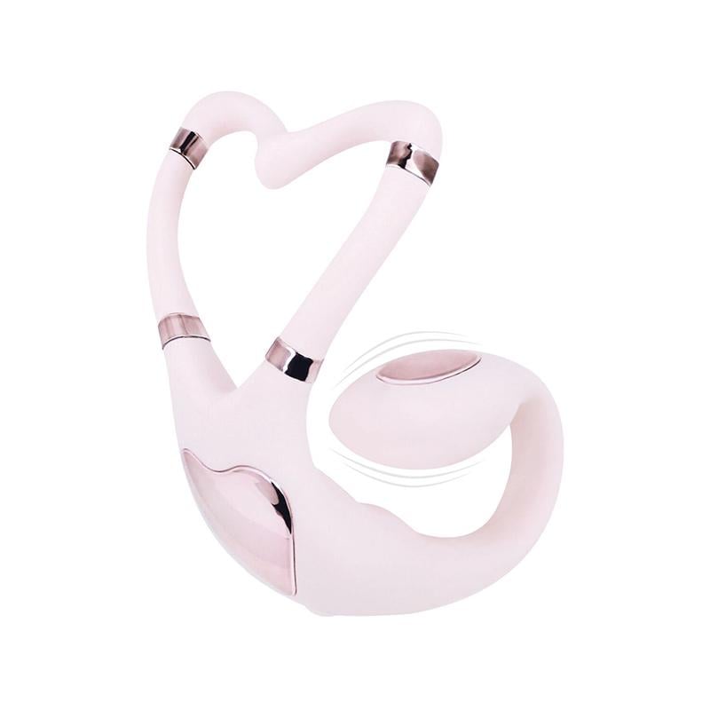 Вибратор-смарт для пар Adrien Lastic Venus + APP 13 см Розовый (52852)