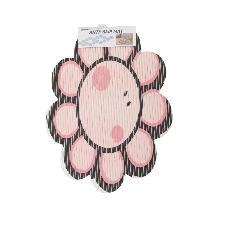 Коврик Kornel KL-34 для ванной комнаты из ПВХ 60х40 см Розовый