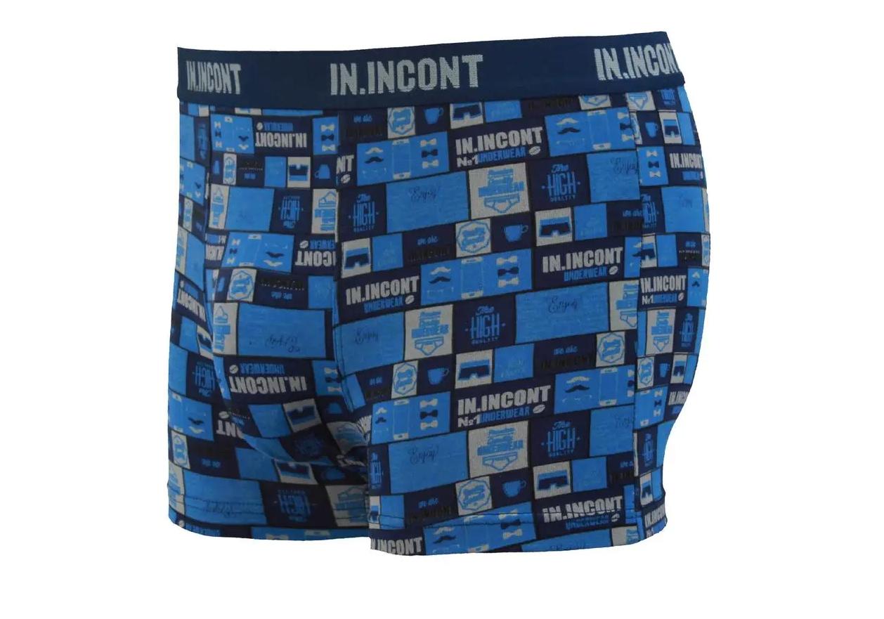 Мужские трусы стрейчевые IN.INCONT 2XL р. 48-50 Серо-синий (8124)