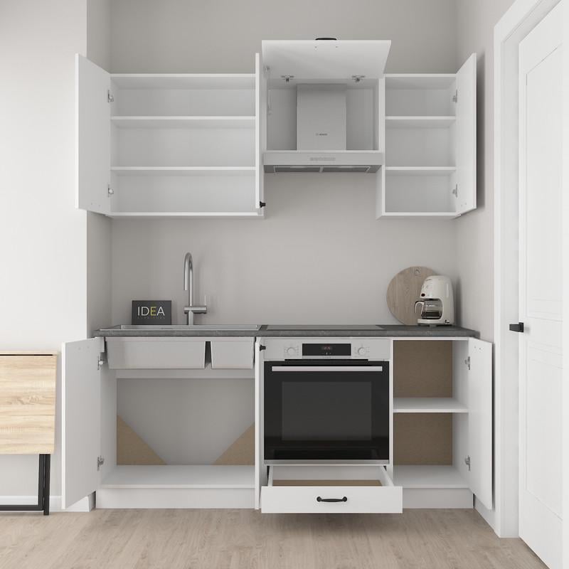 Готова кухня Idea Ніко з лаковою стільницею 28 мм/180 см Антрацитовий (22668853) - фото 2