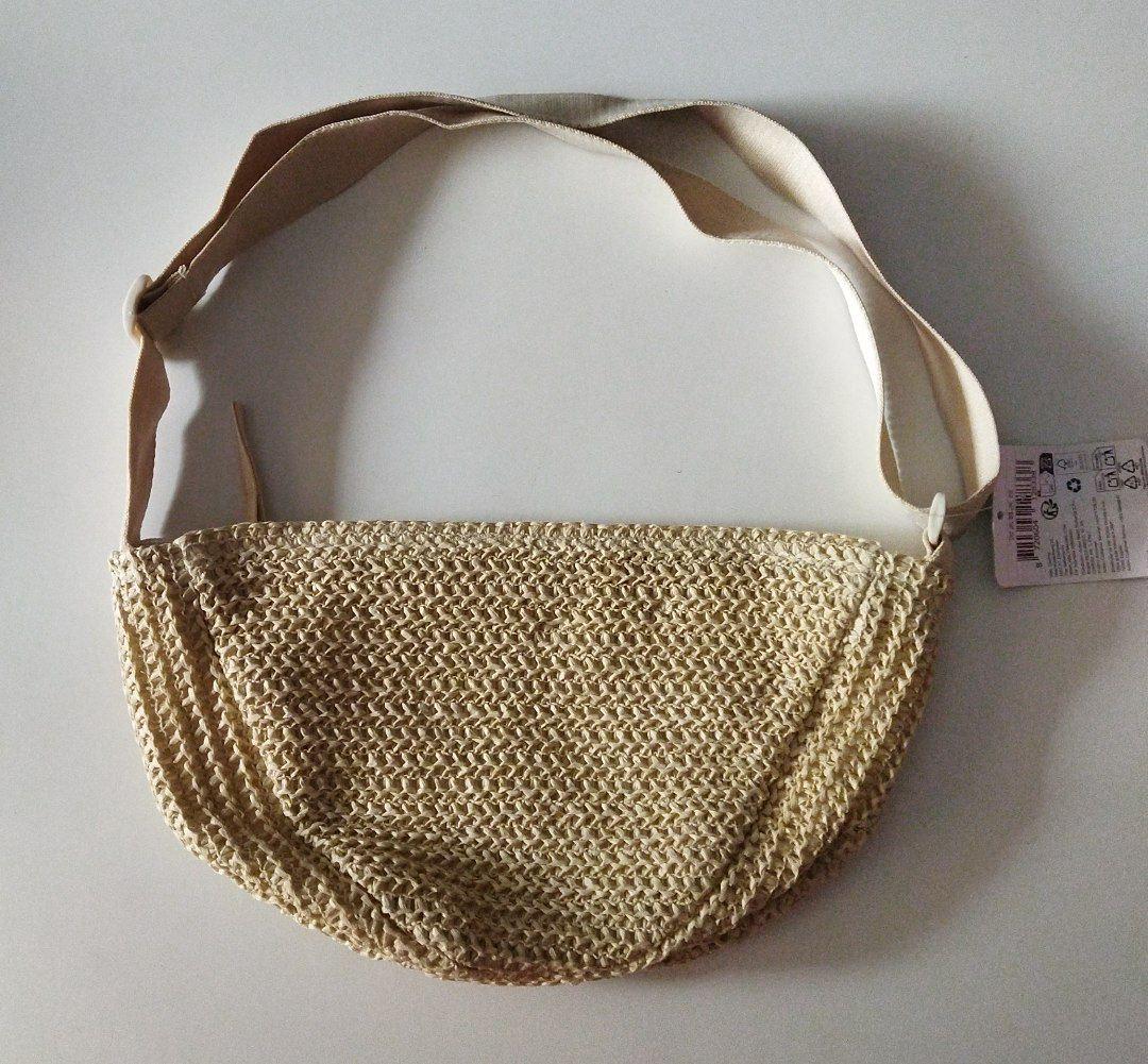 Сумка маленька солом'яна Crossbody Handbag Action Бежевий