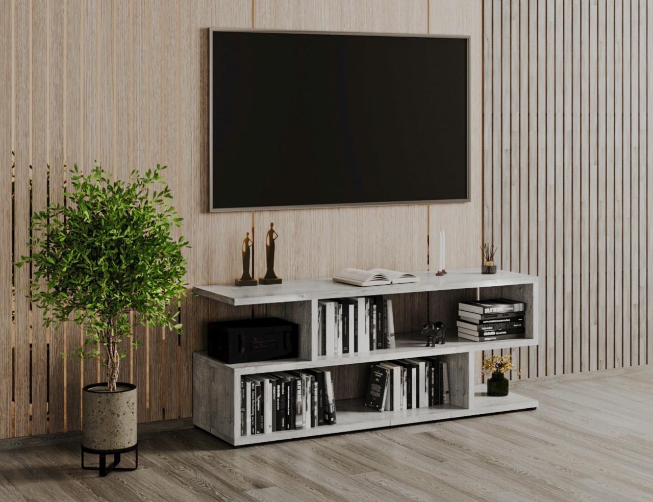 Тумба ТВ Moreli Id27-178 1400x526x398 мм Бетон (id27-178-beton)