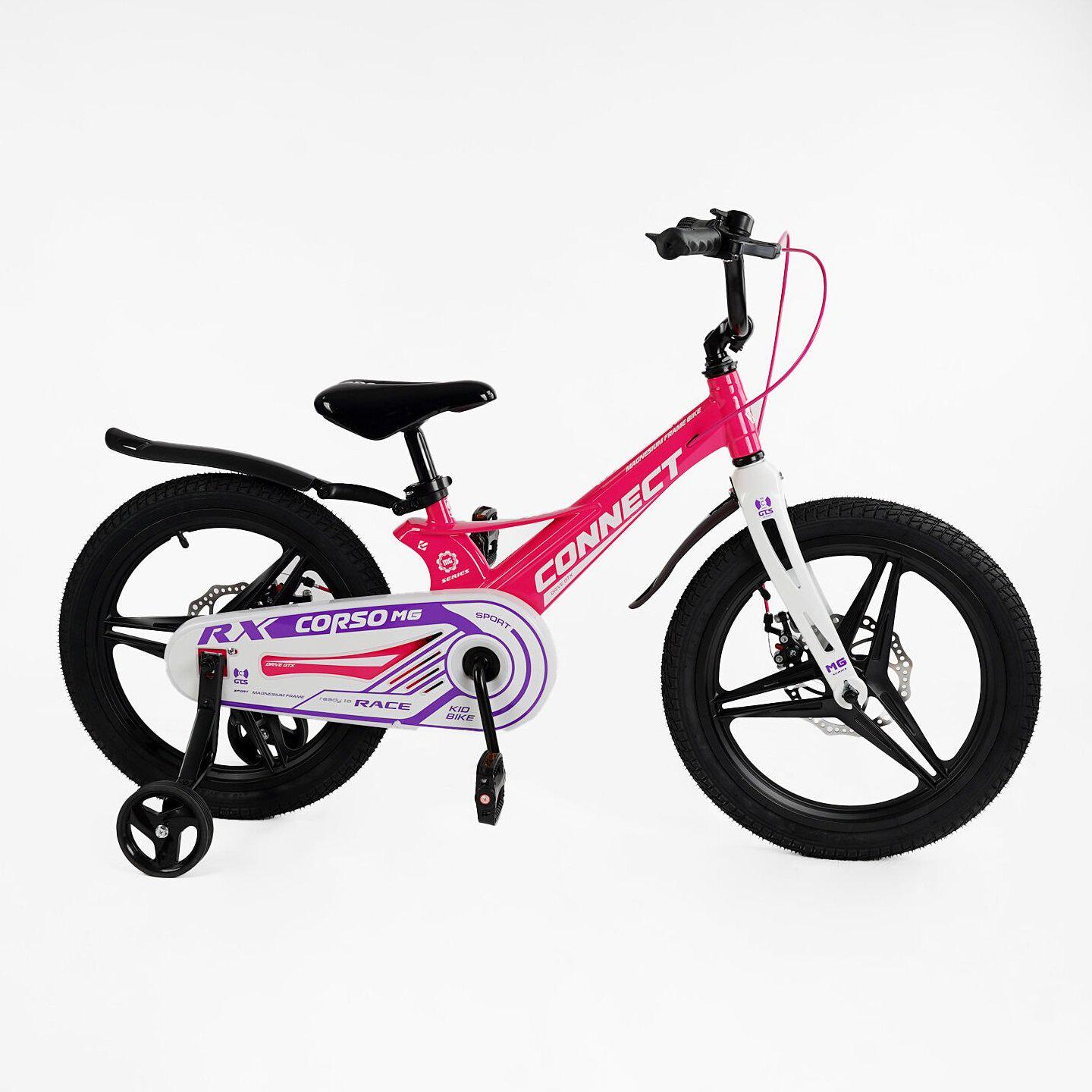 Велосипед двоколісний Corso Connect 18" дитячий магнієвий Малиновий - фото 2 Велосипед двоколісний Corso Connect 18" дитячий магнієвий Малиновий - фото 2