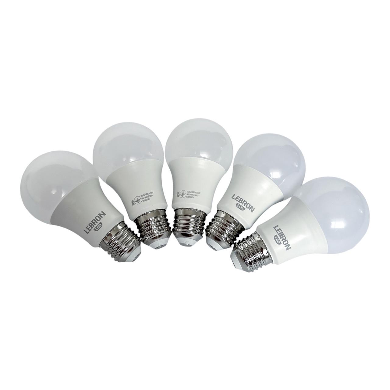 Лампа Lebron L-A60 LED 12W Е27 4100K 1100Lm 5 шт. (2332937313) Лампа Lebron L-A60 LED 12W Е27 4100K 1100Lm 5 шт. (2332937313)