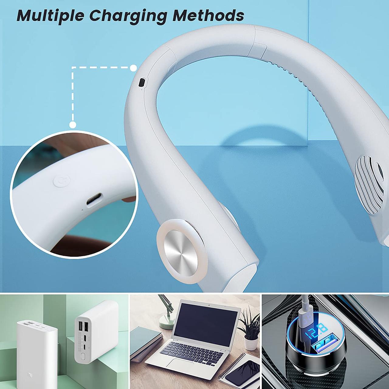 Вентилятор на шию INXDOLHOM портативний - фото 4 Вентилятор на шию INXDOLHOM портативний - фото 4