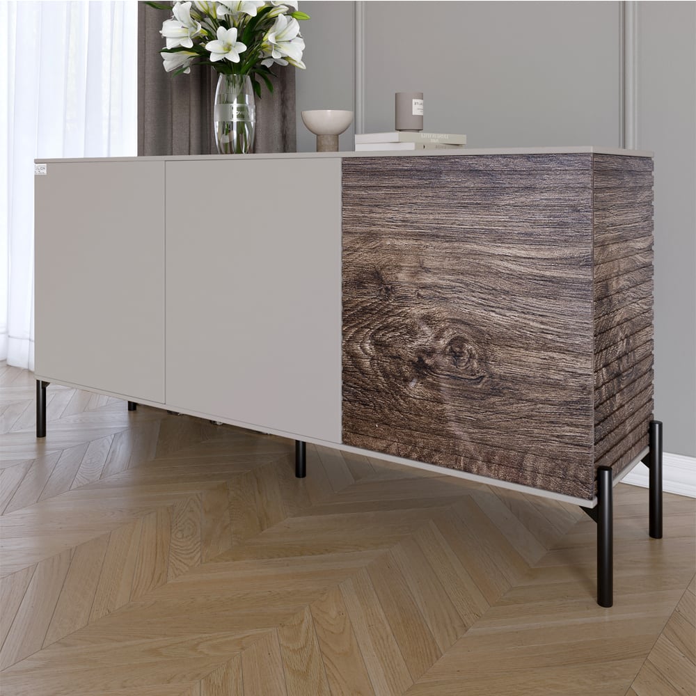 Комод Lion Грей 154x38x76,5 см Кашемир/Дерево (LION-041783)