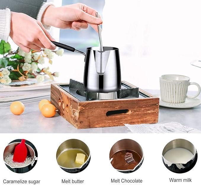 Турка для кави Befygier з термостійкою ручкою 600 мл - фото 5 Турка для кави Befygier з термостійкою ручкою 600 мл - фото 5