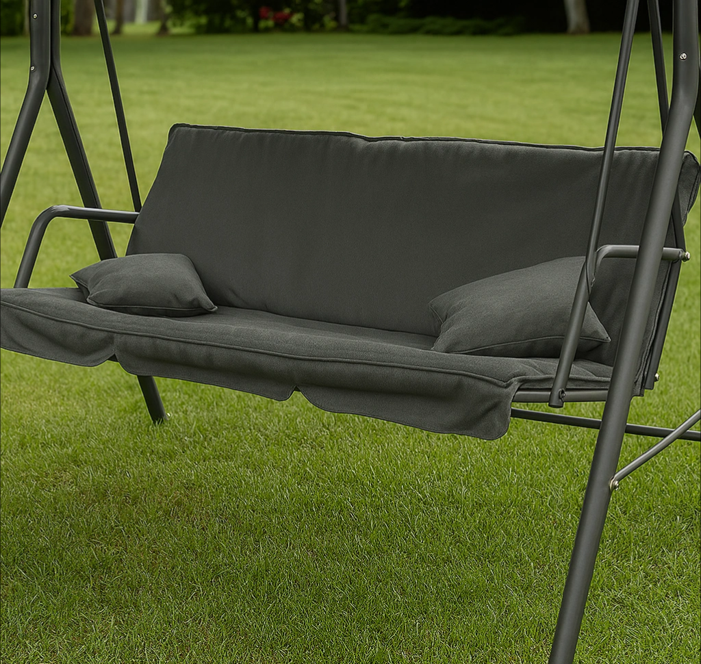 Качели LEOBRO с подушками 176х114х168 см Серый (LBSW3-D3-GRY) - фото 3