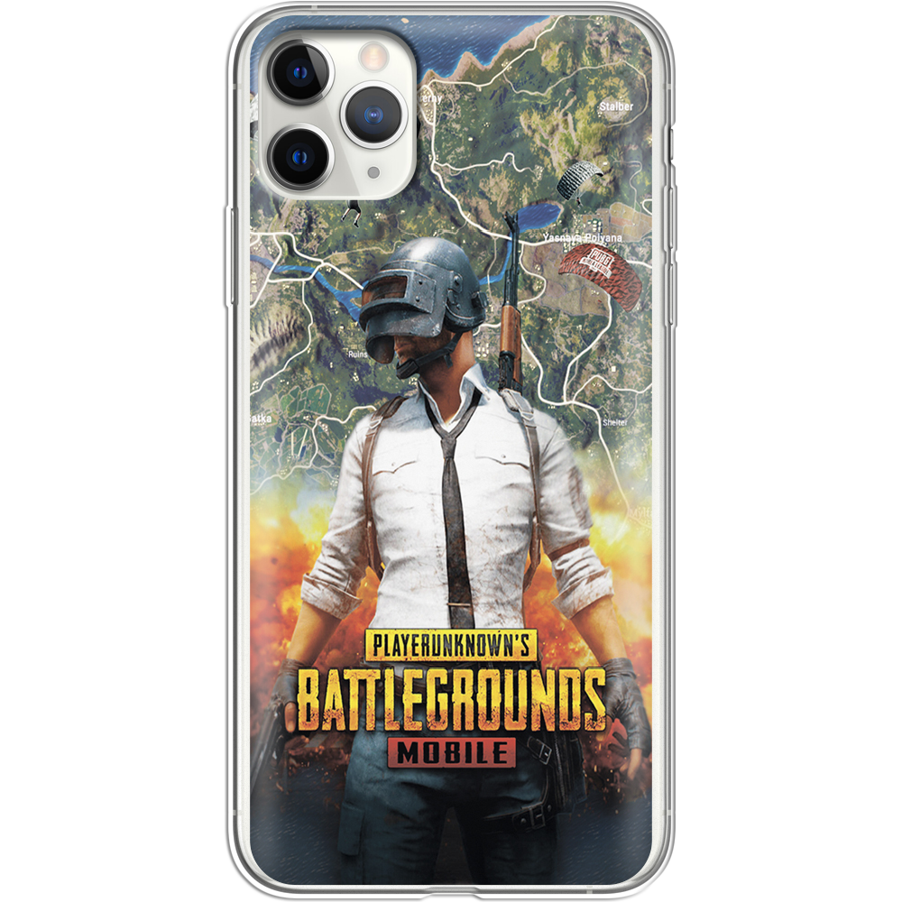 Чохол Boxface iPhone 11 Pro Max PUBG Mobile Прозорий силікон (38194-up2309-38194) - фото 1