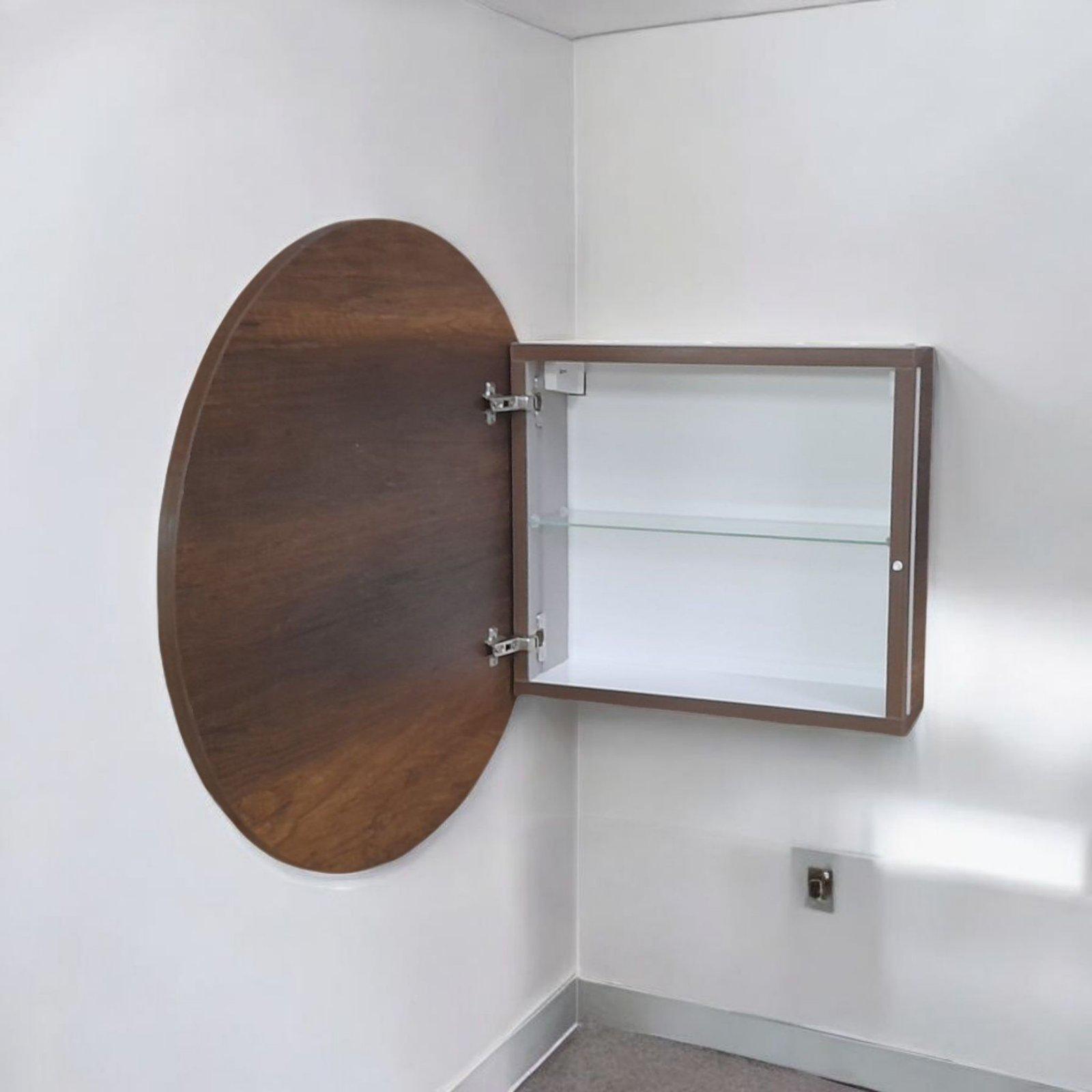 Зеркальный шкаф для ванной комнаты Plastic У-5 Лами 4550 velur (2387) - фото 10 Зеркальный шкаф для ванной комнаты Plastic У-5 Лами 4550 velur (2387) - фото 10