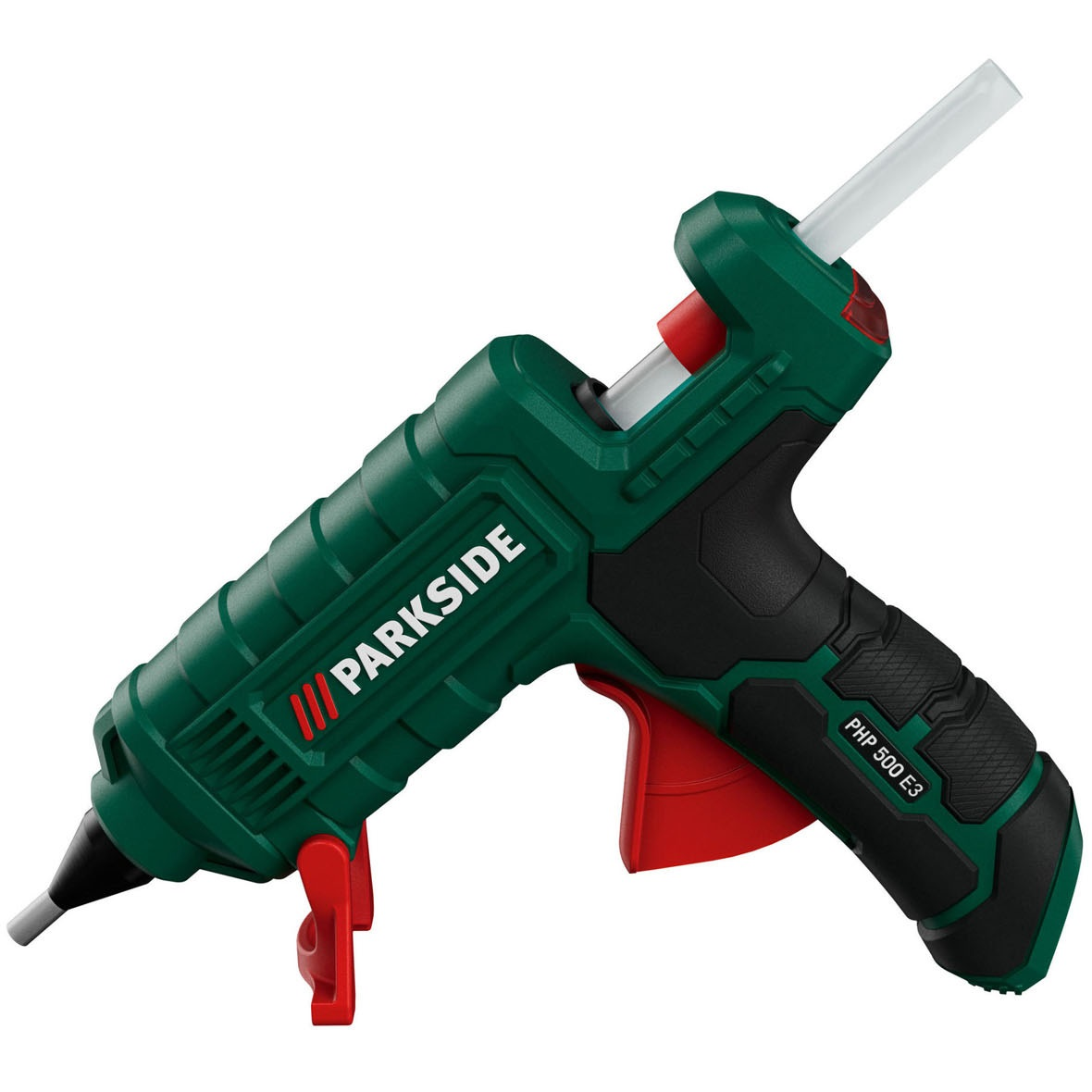 Пистолет клеевой PARKSIDE PHP 500 E3 со станцией и стержнями 500W (3_08498)