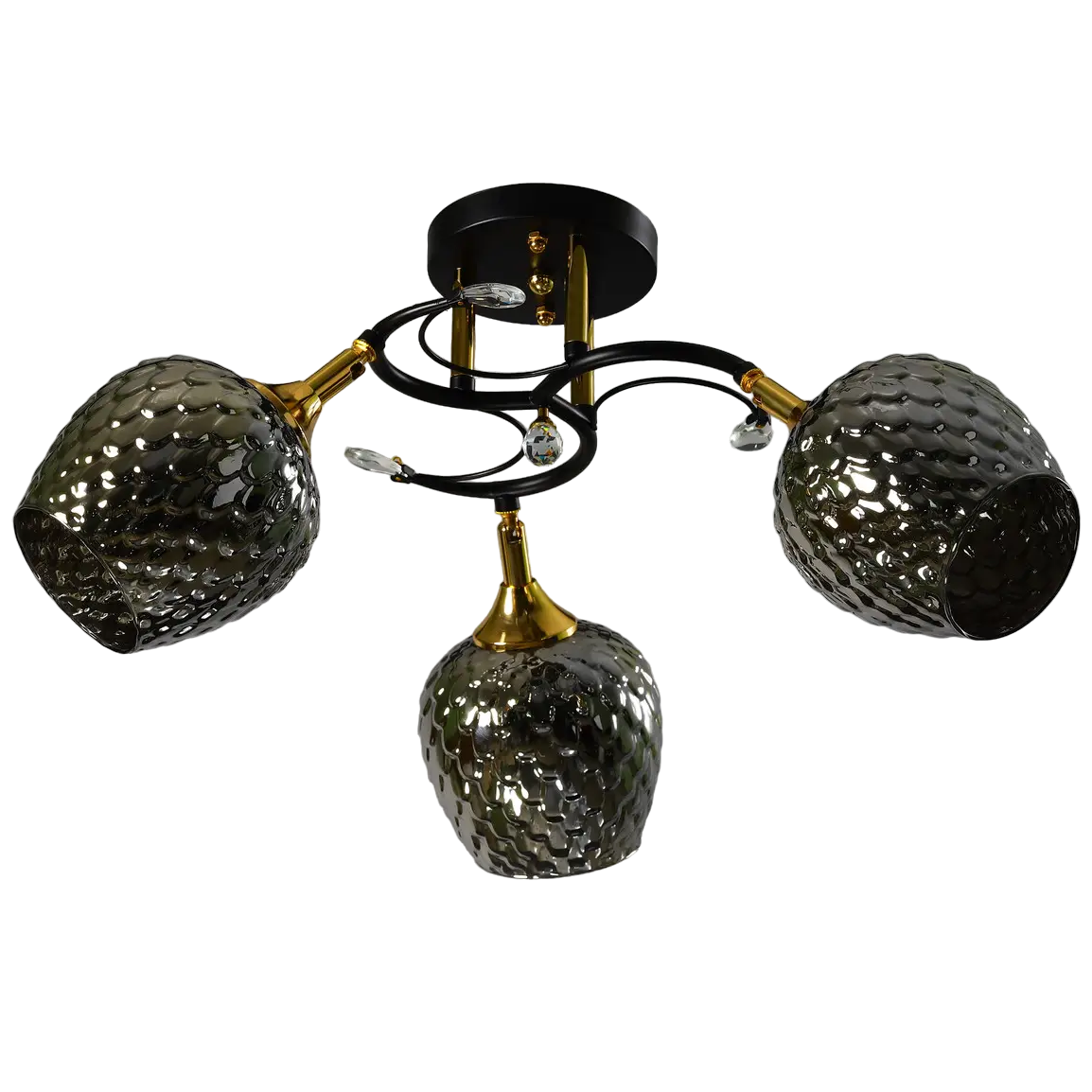 Люстра Svet на три лампы Е27 с поворотными плафонами Черный (SC-W3007/3 BK+FG)