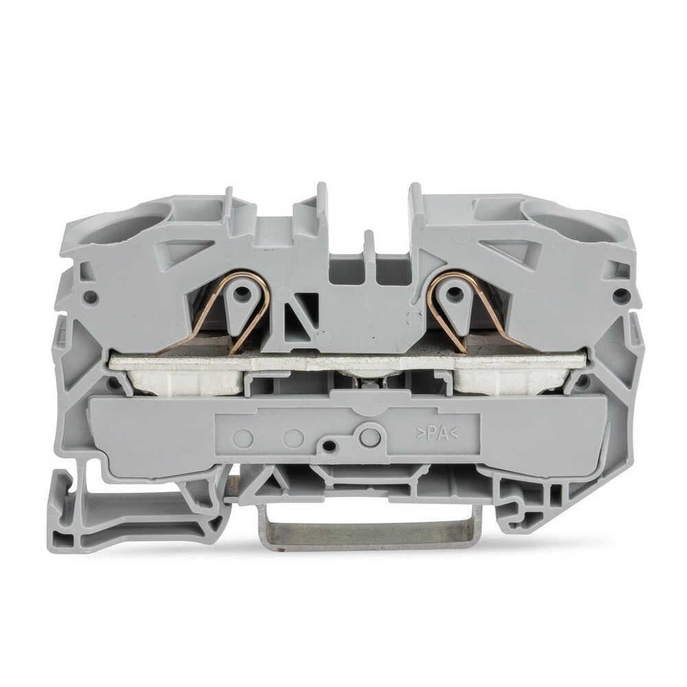 Клемник на DIN-рейку WAGO 10 JXB самозажимний з кнопкою Сірий (28680764)