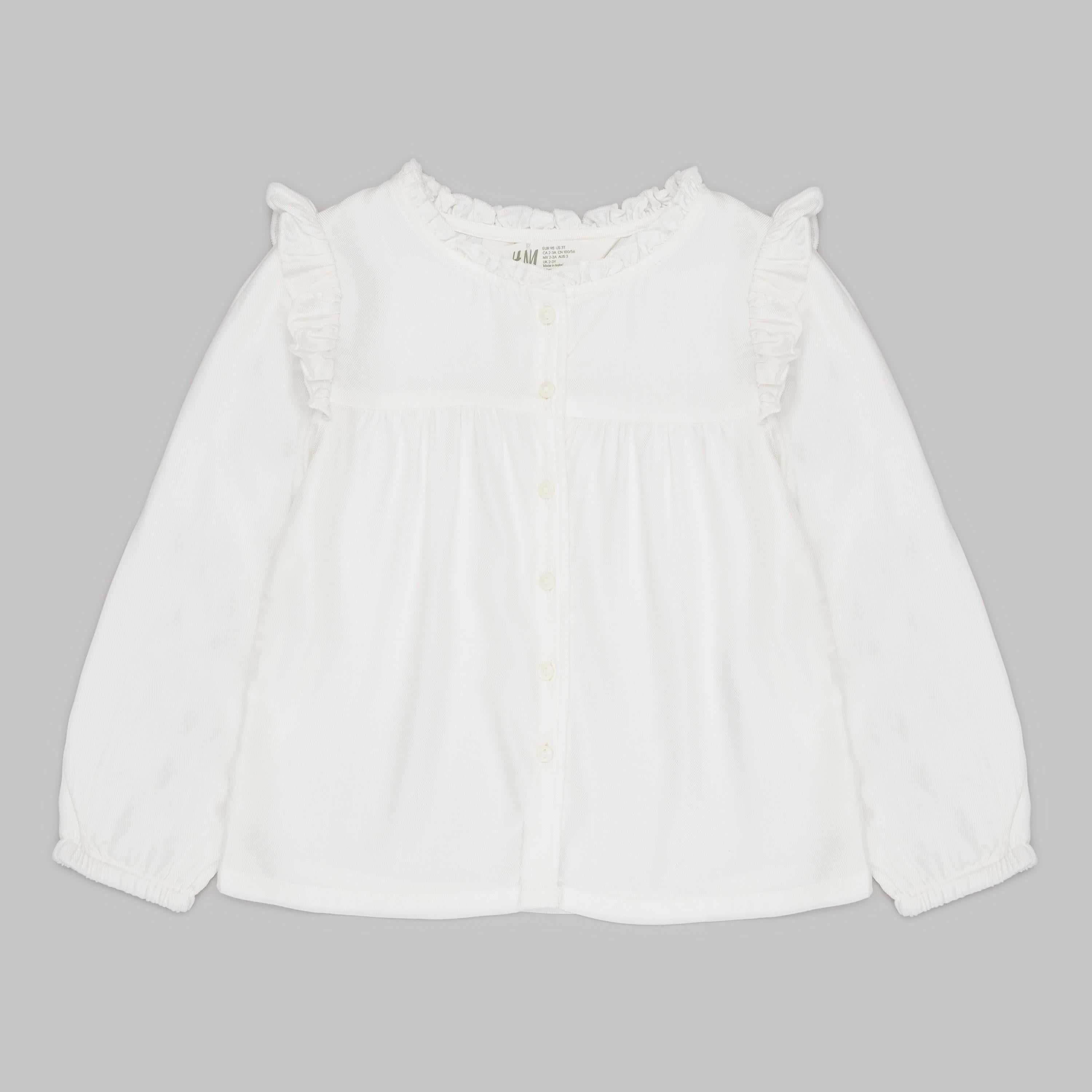 Блуза H&M 98 см Молочний (Х2110992554)