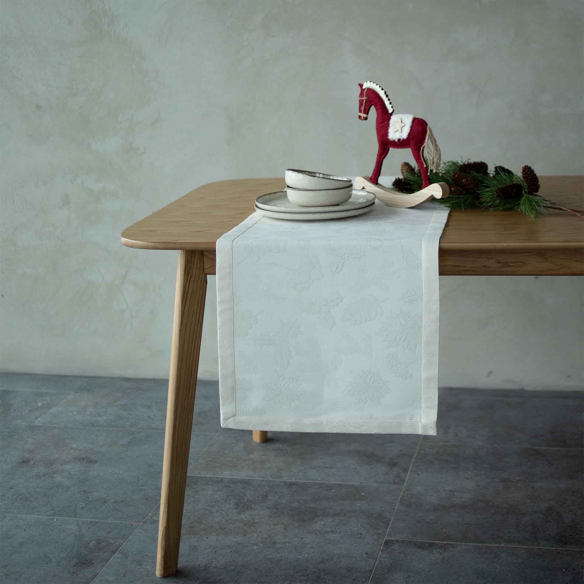 Доріжка на стіл Едельвіка Різдво 1,40x0,45 м Молочний (337-24/00)
