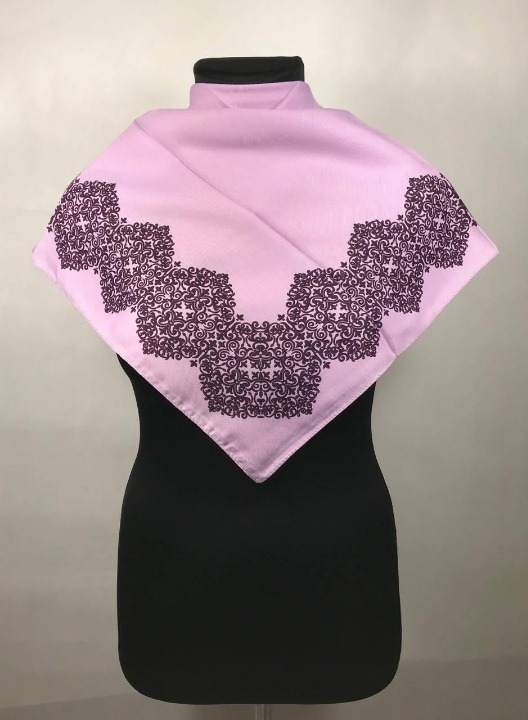 Платок женский Розовый с фиолетовым (ХустM166)