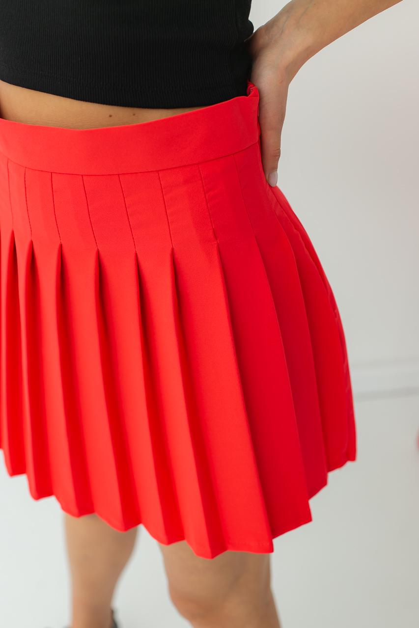 Юбка мини QU STYLE L Коралловый (9505929) - фото 4