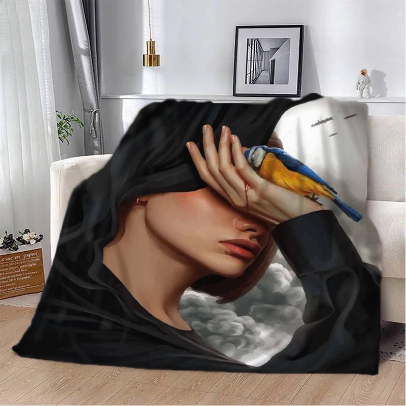 Плед 3D патріотичний Пташка Захисниця 135х160 см (12385 )