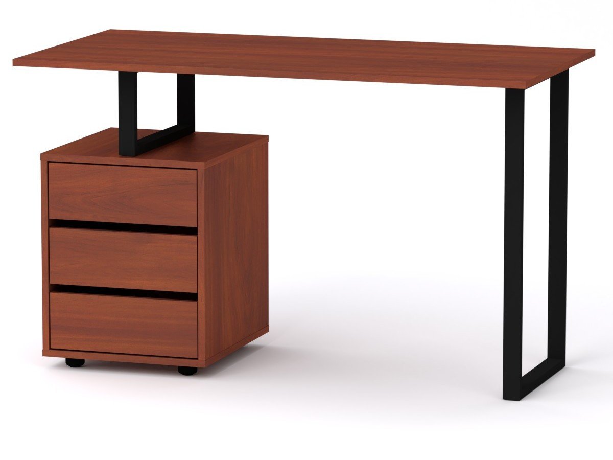 Стіл письмовий Компаніт Лофт 2 120х60х72,8 см Яблуня (61851c2ebf788663f50d867b)