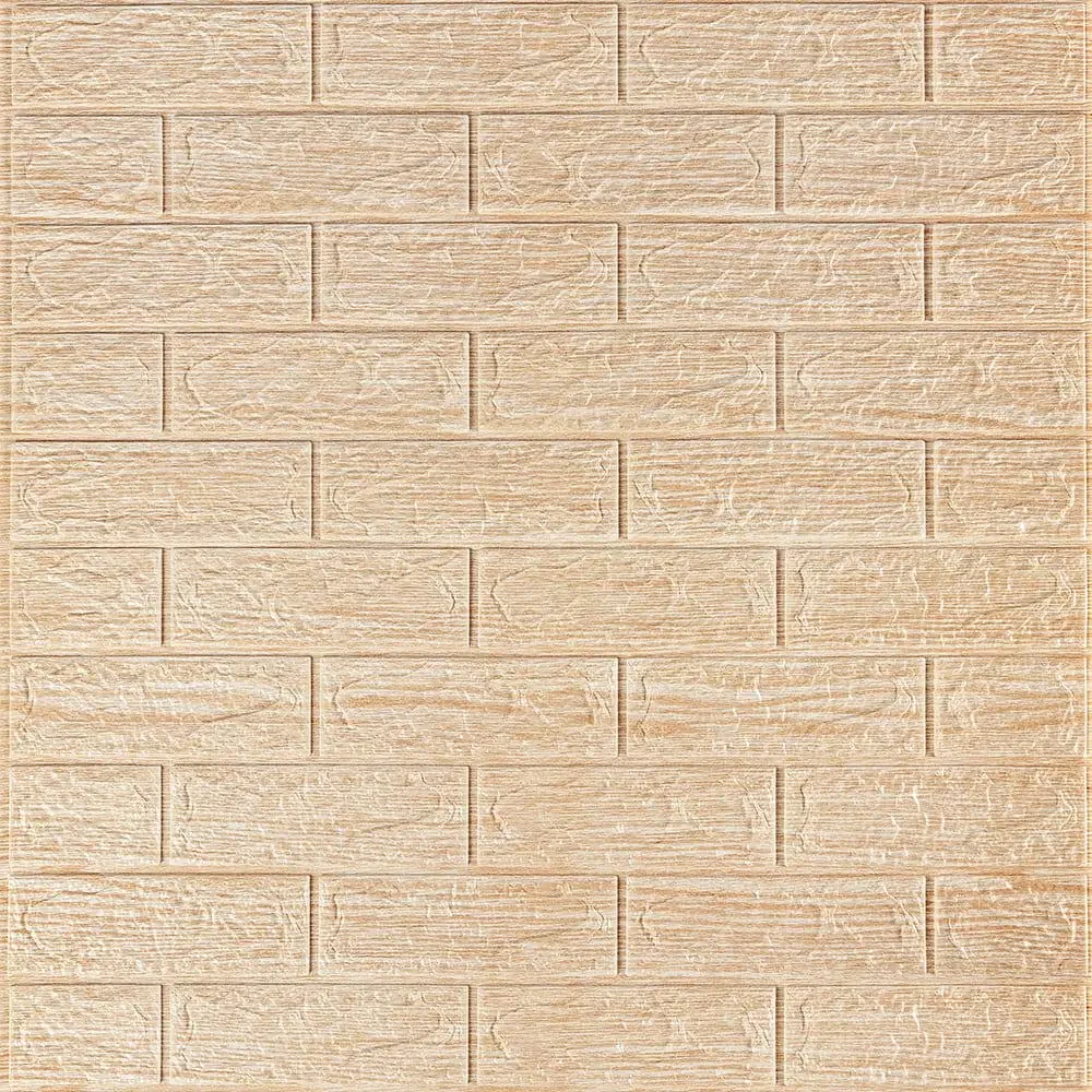 3D-панель декоративная самоклеящаяся под кирпич светло-бежевый 700x770x3 мм (BPN3-042)