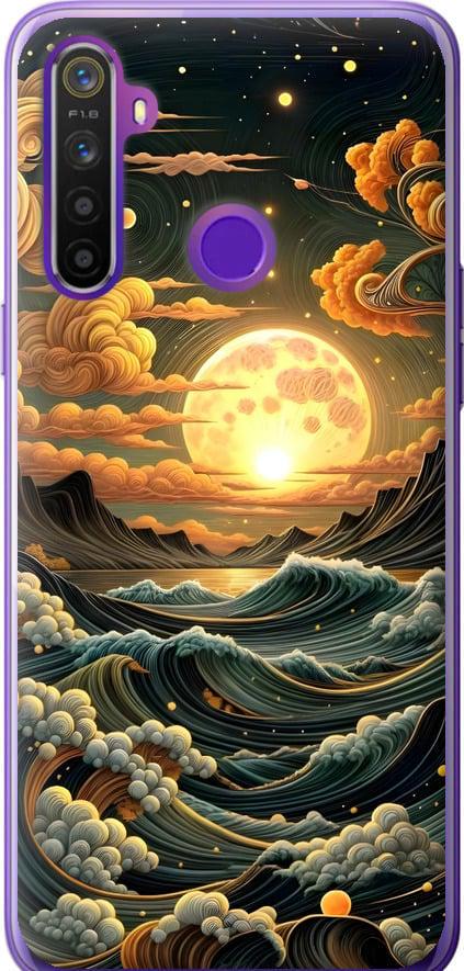 Чехол на Realme 5 Арт волны (6332t-1862-42517)