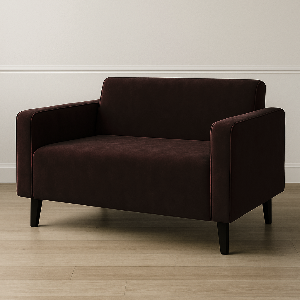 Диван офісний Tobi Sho Тайм з підлокітниками велюр Крокус 1460х680х770 мм Коричневий (Коричневий/23)