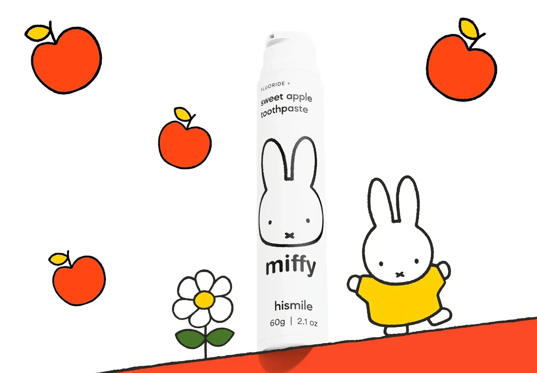 Зубна паста Hismile Miffy Toothpaste зі смаком солодкого яблука 60 г (29511096) - фото 3
