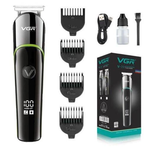 Машинка для стрижки волос и бороды VGR V-291 Green Professional 4 насадки