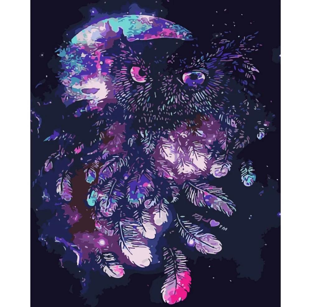 Картина за номерами Strateg Нічна сова 40x50 см (SY6288)