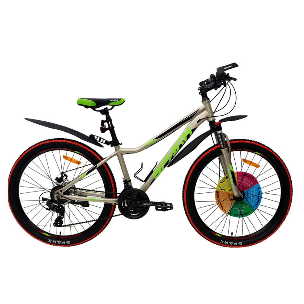 Велосипед Spark WAVE ST 26"/14" Перлиний/Салатовий (50000336)