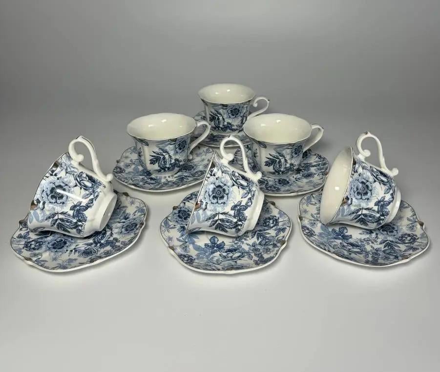 Сервиз для чая фарфоровые 2473 12 предметов 250 мл (31887772)