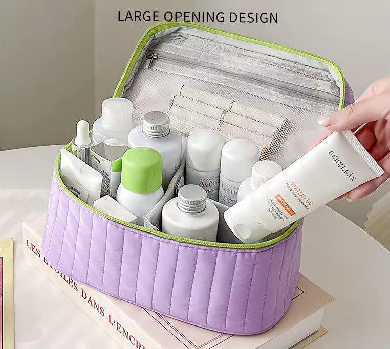 Косметичка текстильна з ручкою 24х14х15 см Фіолетовий (ST0482) - фото 3 Косметичка текстильна з ручкою 24х14х15 см Фіолетовий (ST0482) - фото 3